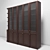 Classic Wooden Bookcase with Glass Showcase 3D model small image 2