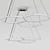 Sleek HEXA 3 Black Luminaire 3D model small image 2