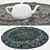 Versatile Round Carpets Set 3D model small image 3