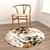 Versatile Round Carpets Set 3D model small image 4