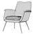 Contemporary Finley Lounge Chair 3D model small image 1