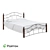 Stylish Garda 9R Metal Bed 3D model small image 1