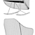 Modern Rocking Armchair Segis Taxido: Sleek Design for Ultimate Comfort 3D model small image 5