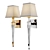 Elegant Ruskin Silk Wall Sconce 3D model small image 2