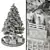 Festive Christmas Tree with Accessories 3D model small image 5