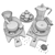 Elegant Coffee Set: OBJ File Included 3D model small image 4