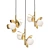 Elegant Golden Flower Pendant 3D model small image 1