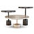Fucina Tavolotto: Elegant Steel Coffee & Side Tables 3D model small image 2