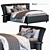 Title: Luxury Noir: Riviera Black Bed 3D model small image 1