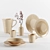 Elegant Stoneware Tableware by ZARA HOME 3D model small image 7