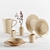 Elegant Stoneware Tableware by ZARA HOME 3D model small image 13