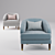 Parker Knoll 150 Fitzroy Chair 3D model small image 4