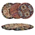 Versatile Round Rug Set: 6 Unique Designs 3D model small image 1