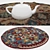 Versatile Round Rug Set: 6 Unique Designs 3D model small image 3