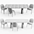 Modern Italian Cattelan Table & Chair 3D model small image 5