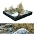 Rocky Base Dry Plants Sculpture 3D model small image 5