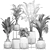 Tropical Plant Collection: Exotic & Indoor Plants in Rattan Basket 3D model small image 5