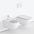 Pin Wall-Hung WC & Bidet Set 3D model small image 5