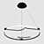 Sleek LED Ceiling Chandelier 3D model small image 1