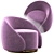 ABBRACCI Modern Armchair 3D model small image 1