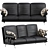 Cigar Lux Sofa: Modern Comfort 3D model small image 2
