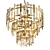 Agra Designer Glass Chandelier 3D model small image 1