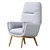 Sleek Modern Chair 3D model small image 4