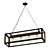 Industrial Mesh Island Chandelier 3D model small image 1