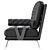 Modern Black Armchair: Sleek Design, 2015 Version 3D model small image 4