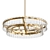 Elegant Glass Tag Island Chandelier 3D model small image 1