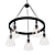 Rustic Charm: Clarkson 5-Light Chandelier 3D model small image 1