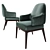 Enfold Armchair: Contemporary Elegance for Dining 3D model small image 1