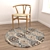 Round Carpet Set - Versatile 6-Piece Collection with Varying Textures 3D model small image 4