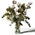 Title: Eucalyptus Pine Cotton Bouquet in Glass Vase 3D model small image 2