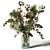 Title: Eucalyptus Pine Cotton Bouquet in Glass Vase 3D model small image 3