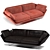 Sleek Saba Sofa: Luxury for Home and Office 3D model small image 6