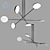 Lesti 120cm Chandelier: Elegant Illumination by Lampatrone 3D model small image 2