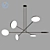 Lesti 120cm Chandelier: Elegant Illumination by Lampatrone 3D model small image 3