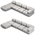 Modern Modular Sofа: B&B Italia Camaleonda 3D model small image 5