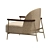 Elegant Sejour Lounge Chair by Gubi 3D model small image 2