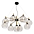 Elegant Glass Pendant Chandelier 3D model small image 1
