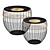 Authentic African Wicker Drums 3D model small image 1