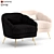 Elegant Galimberti Nino Camelia Armchair 3D model small image 1