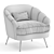 Elegant Galimberti Nino Camelia Armchair 3D model small image 5