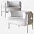 Modern Cini Armchair by HC28 3D model small image 3