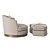 Swivel Chair and Ottoman Set - Burton James 3D model small image 2