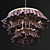 Vintage Crystal Chandelier - Elegant Lighting Fixture 3D model small image 3