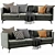 Minimalist Comfort: Boconcept Osaka 3 Seater Sofa 3D model small image 1