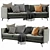 Minimalist Comfort: Boconcept Osaka 3 Seater Sofa 3D model small image 2