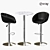 Table Chair - Modern Minimalist High Stool  Sleek, Versatile & Stylish 3D model small image 1